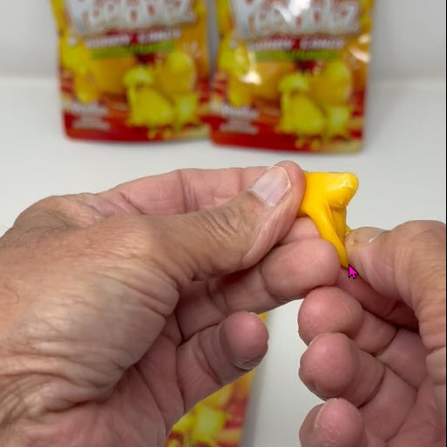 3 Pack Peelable Mango Gummies - 2.46 Oz Ea - 4D Peeling Gummy Candy Fruity Snack