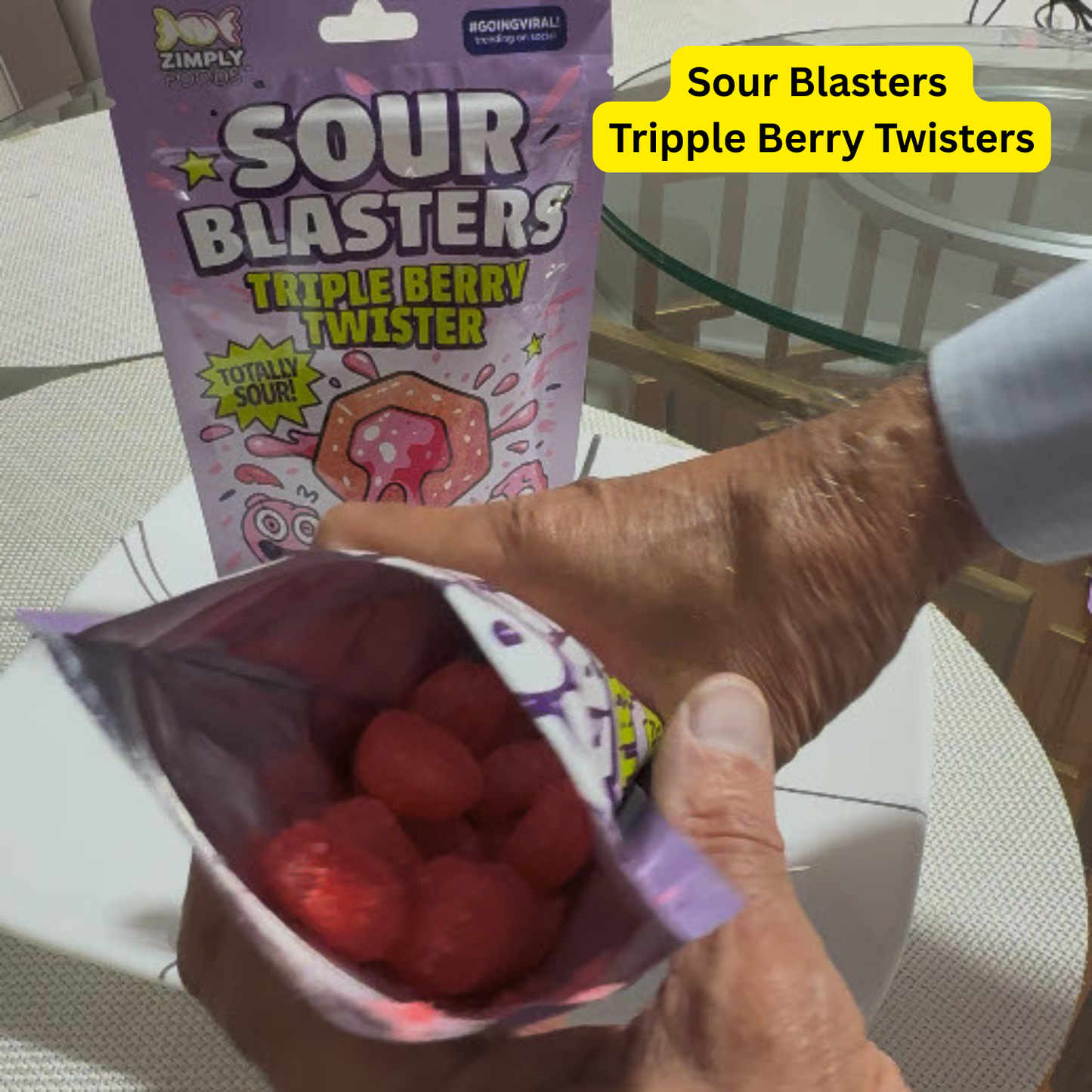 Sour Blasters Extreme Sour Triple Berry Gummies • 2 Packs Each 5.29 Oz Each • Juicy Liquid Center • Super Sour Blast Candy Challenge • Flavor Explosion Treat