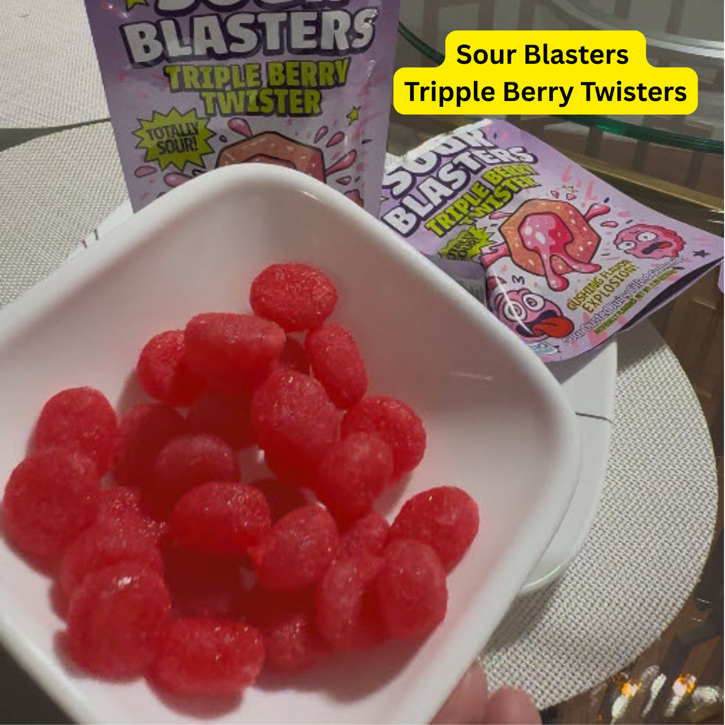 Sour Blasters Extreme Sour Triple Berry Gummies • 2 Packs Each 5.29 Oz Each • Juicy Liquid Center • Super Sour Blast Candy Challenge • Flavor Explosion Treat